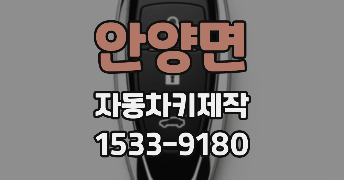 안양면 자동차키제작