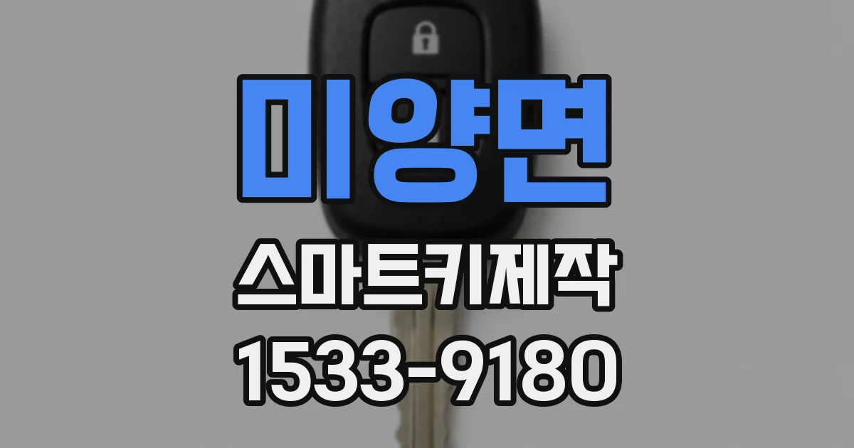 미양면 스마트키제작