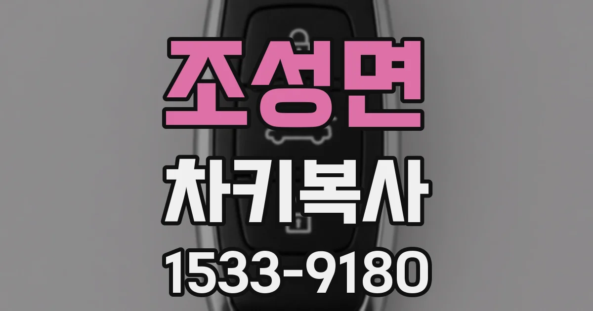 조성면 차키복사