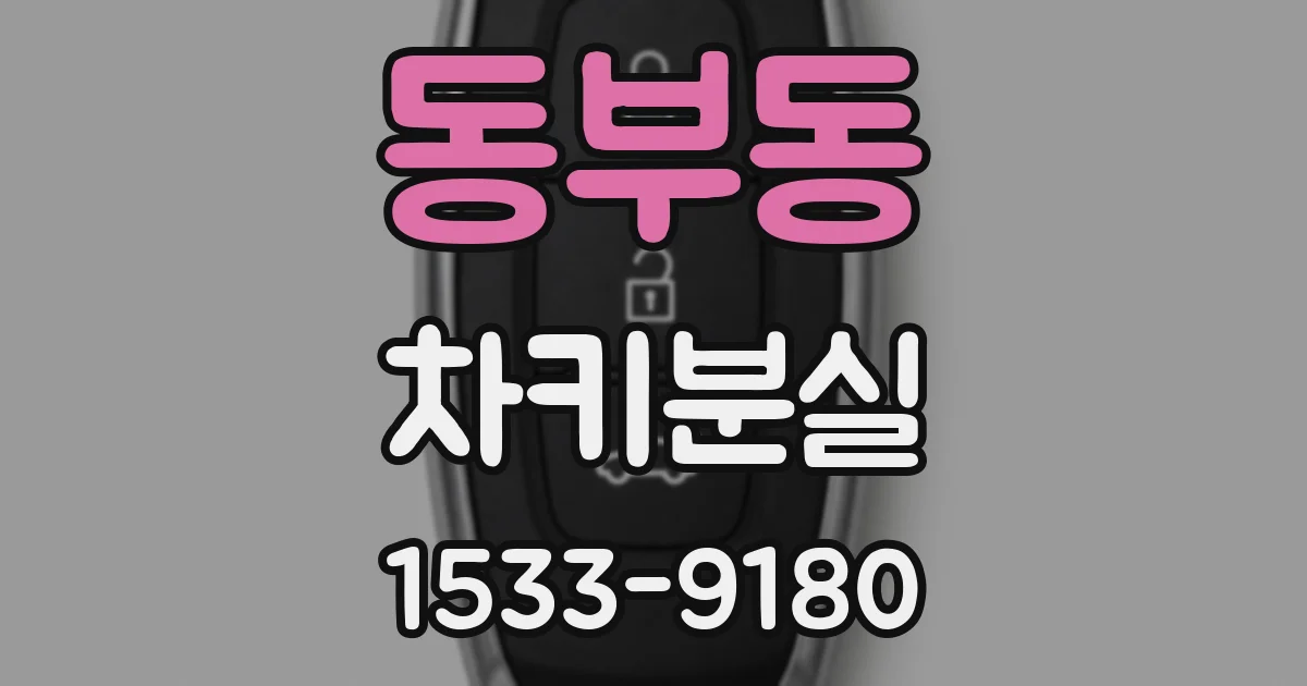 동부동 차키분실