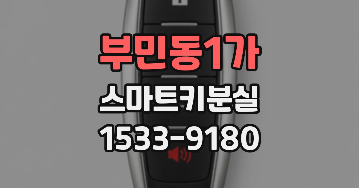 부민동1가 스마트키분실