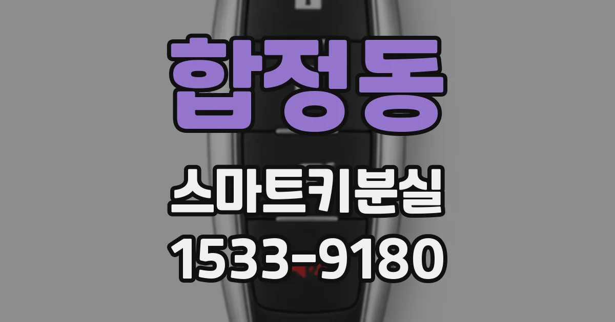 합정동 스마트키분실