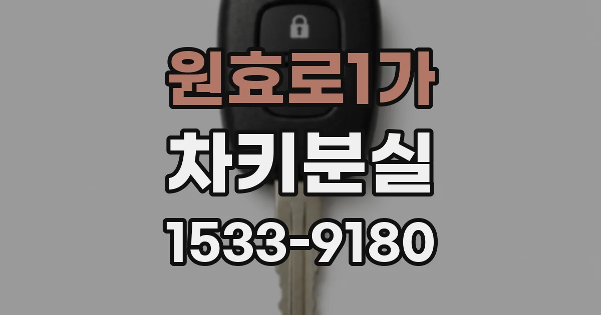 원효로1가 차키분실