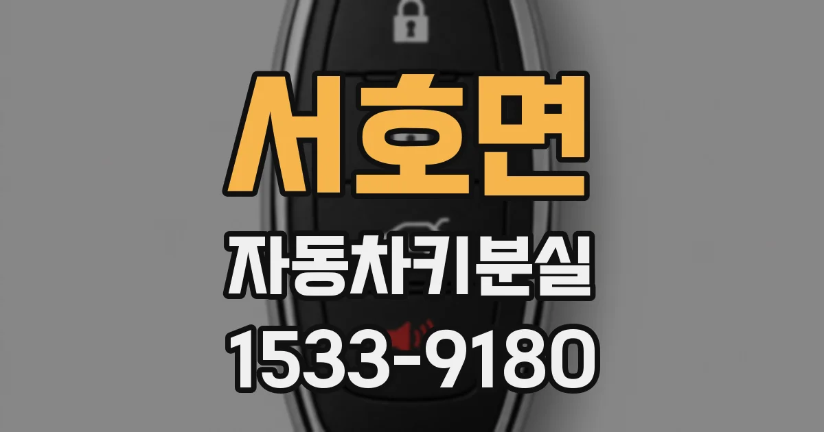 서호면 자동차키분실