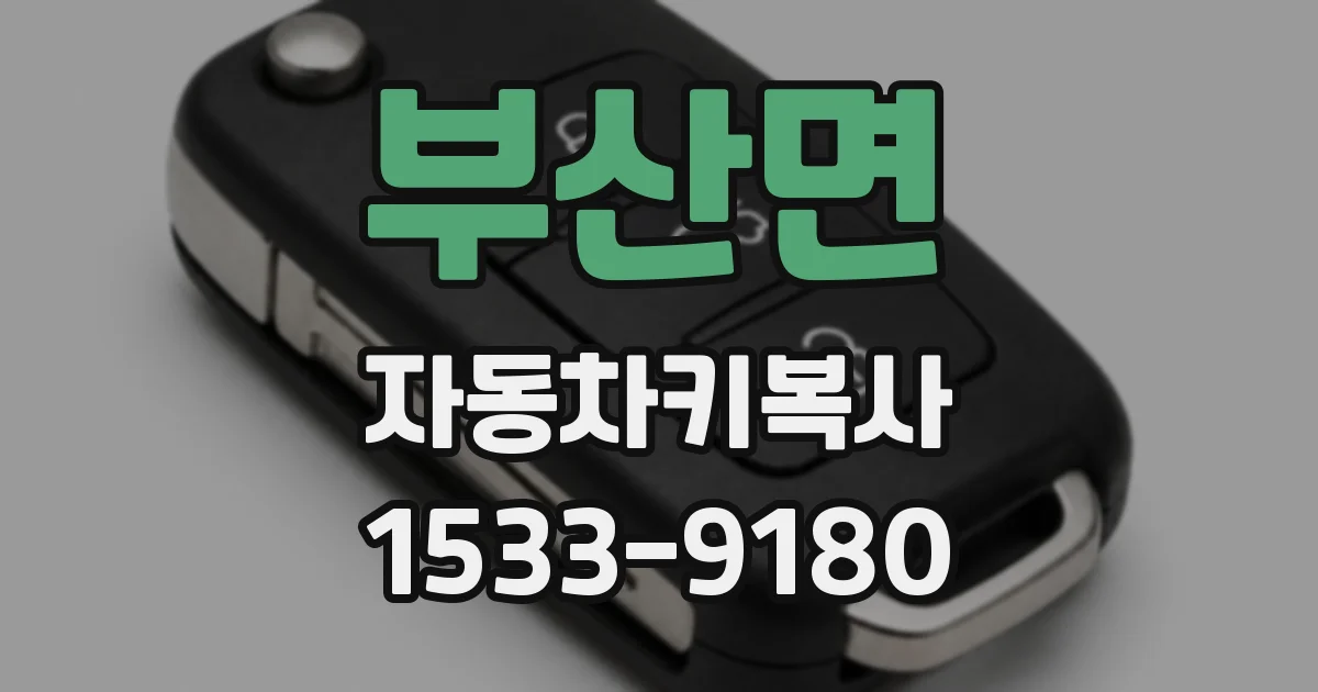 부산면 자동차키복사