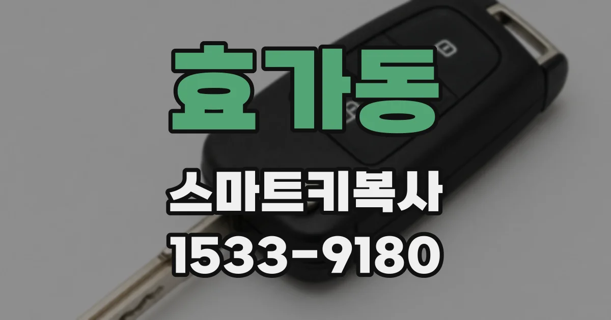 효가동 스마트키복사