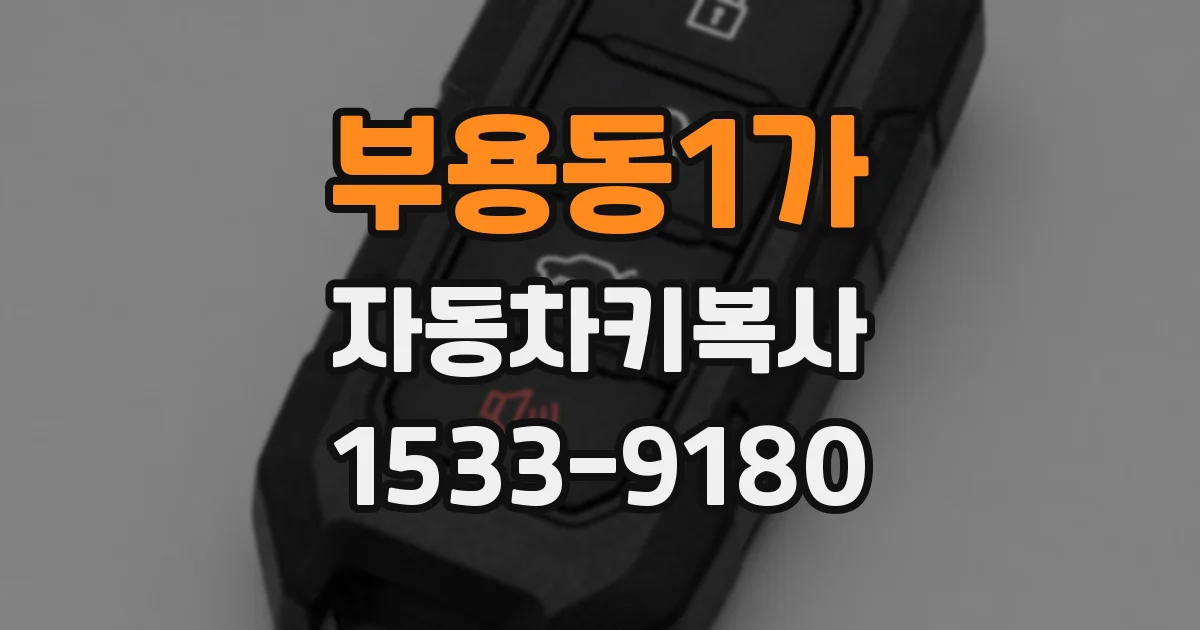 부용동1가 자동차키복사