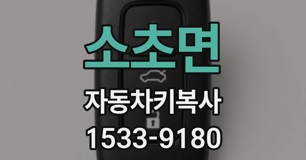 소초면 자동차키복사