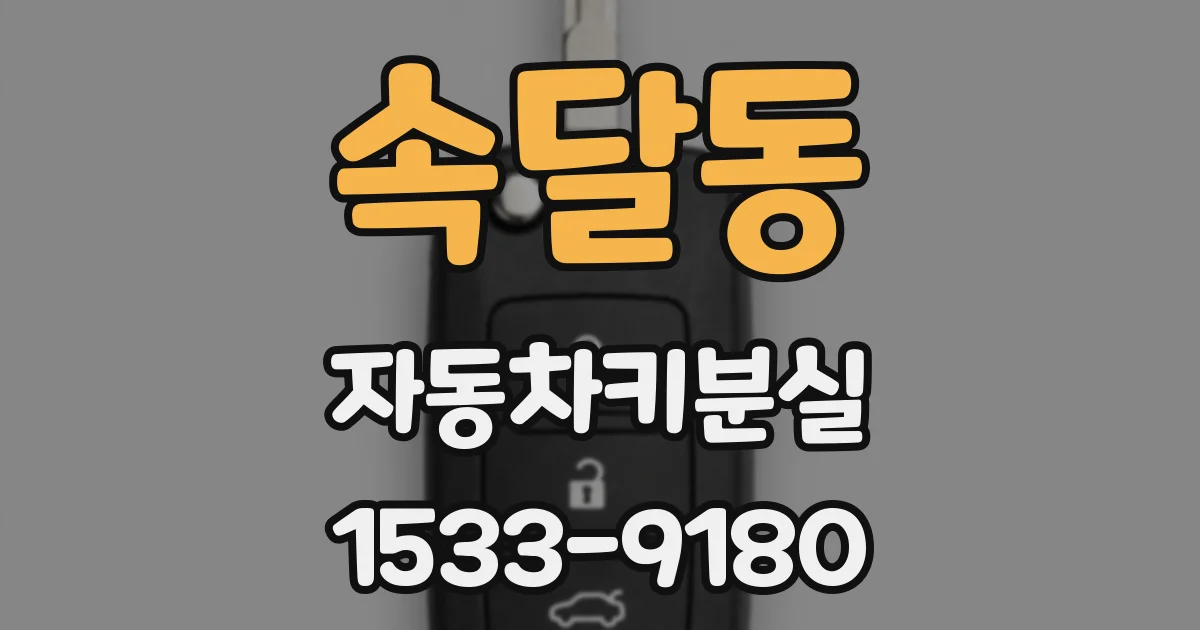 속달동 자동차키분실