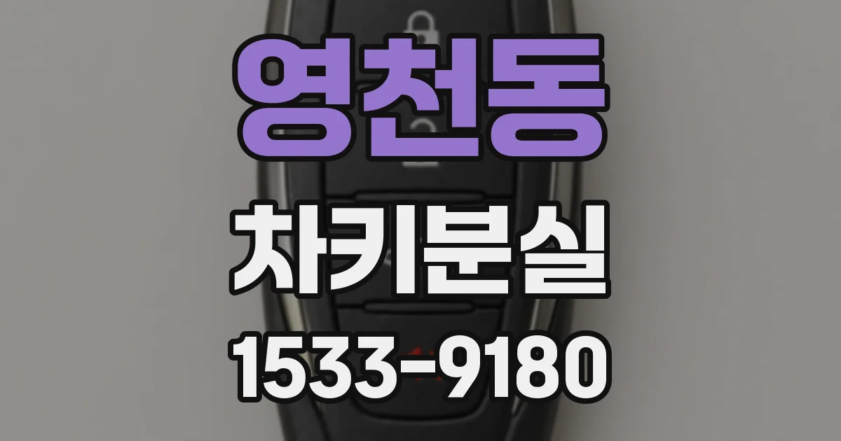 영천동 차키분실