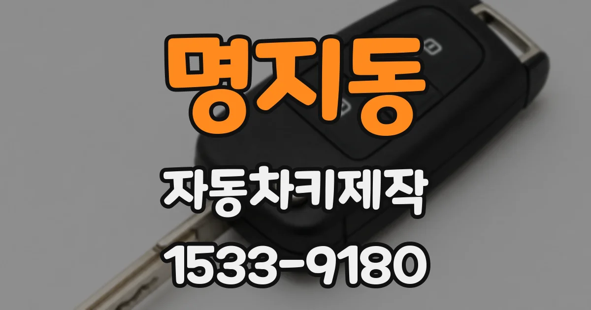 명지동 자동차키제작
