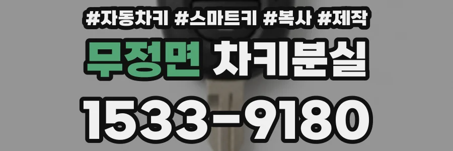 무정면 차키분실