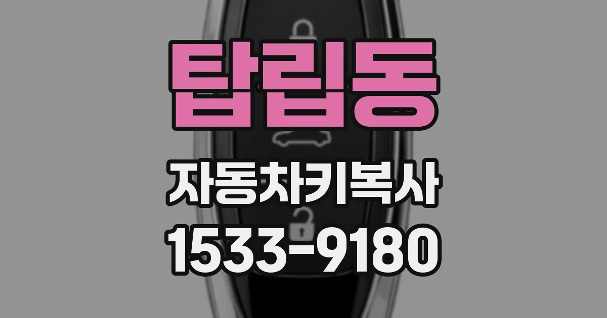 탑립동 자동차키복사