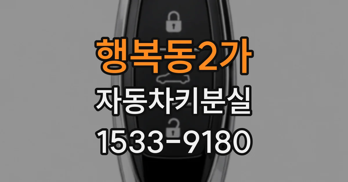 행복동2가 자동차키분실