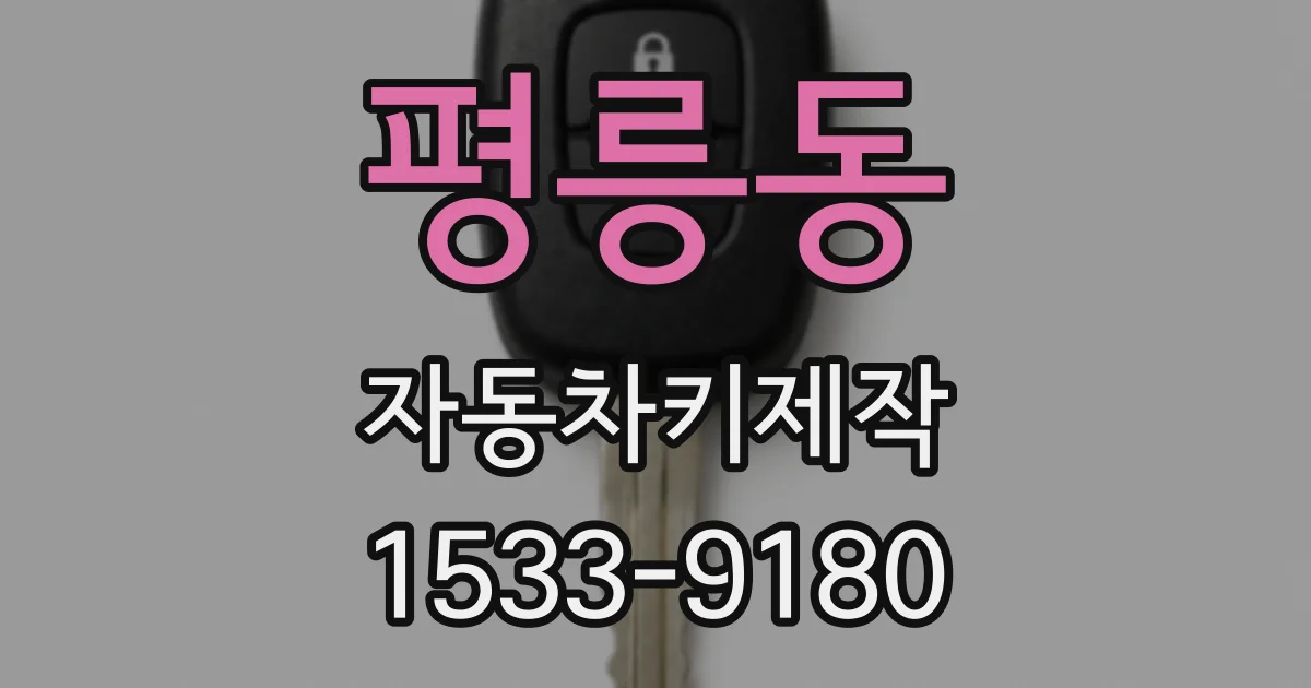 평릉동 자동차키제작