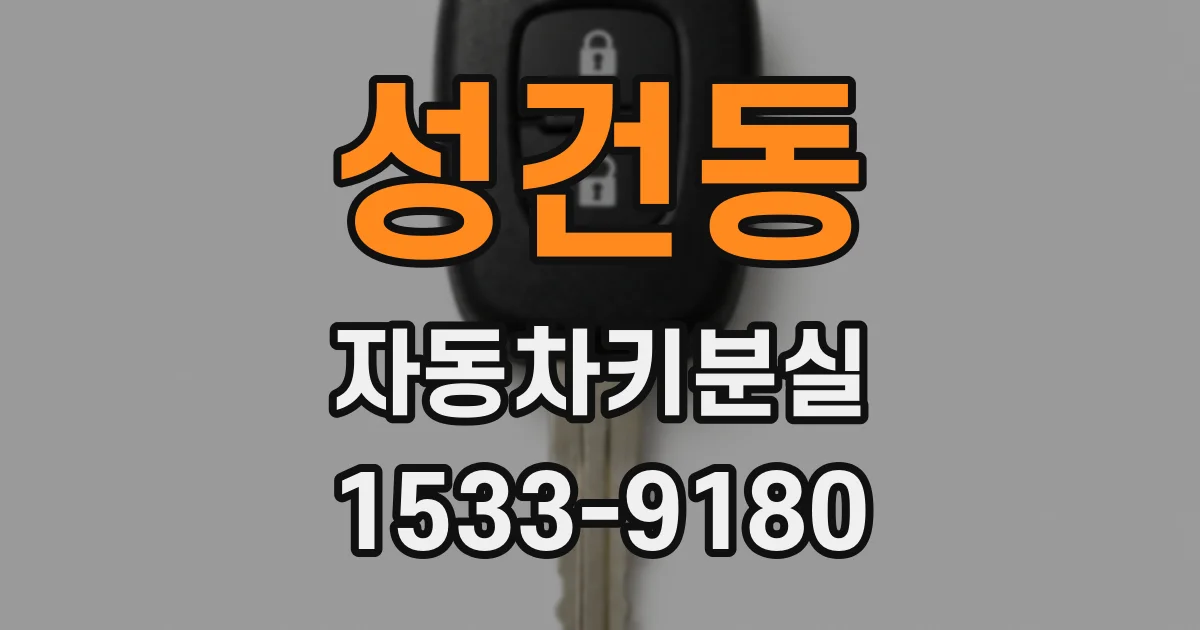 성건동 자동차키분실