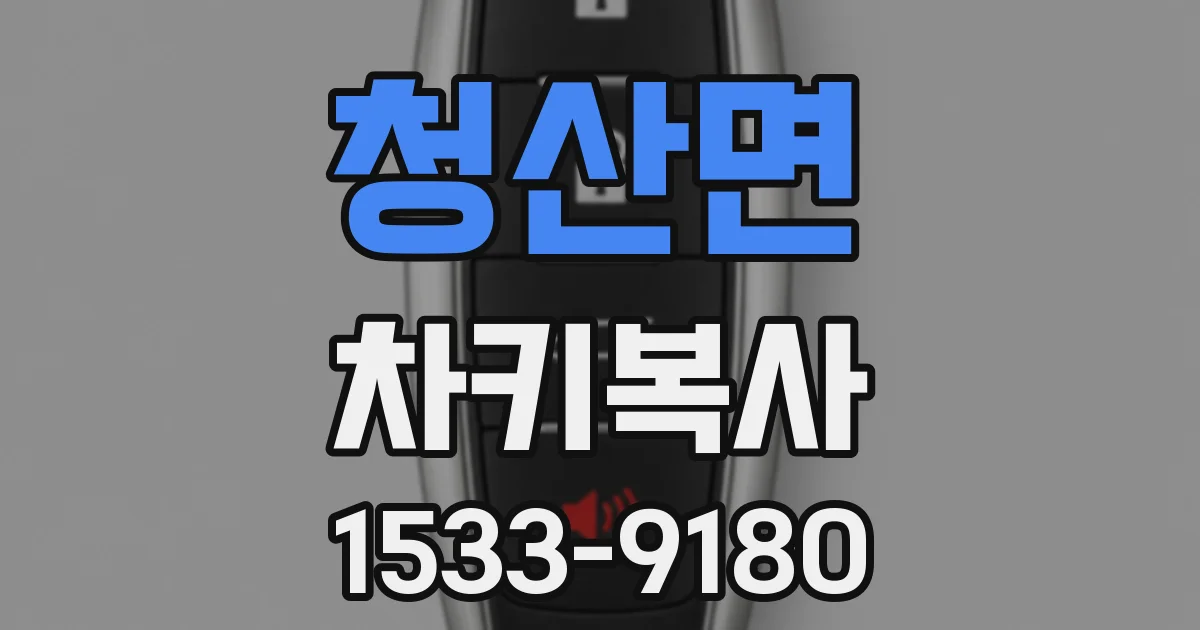 청산면 차키복사