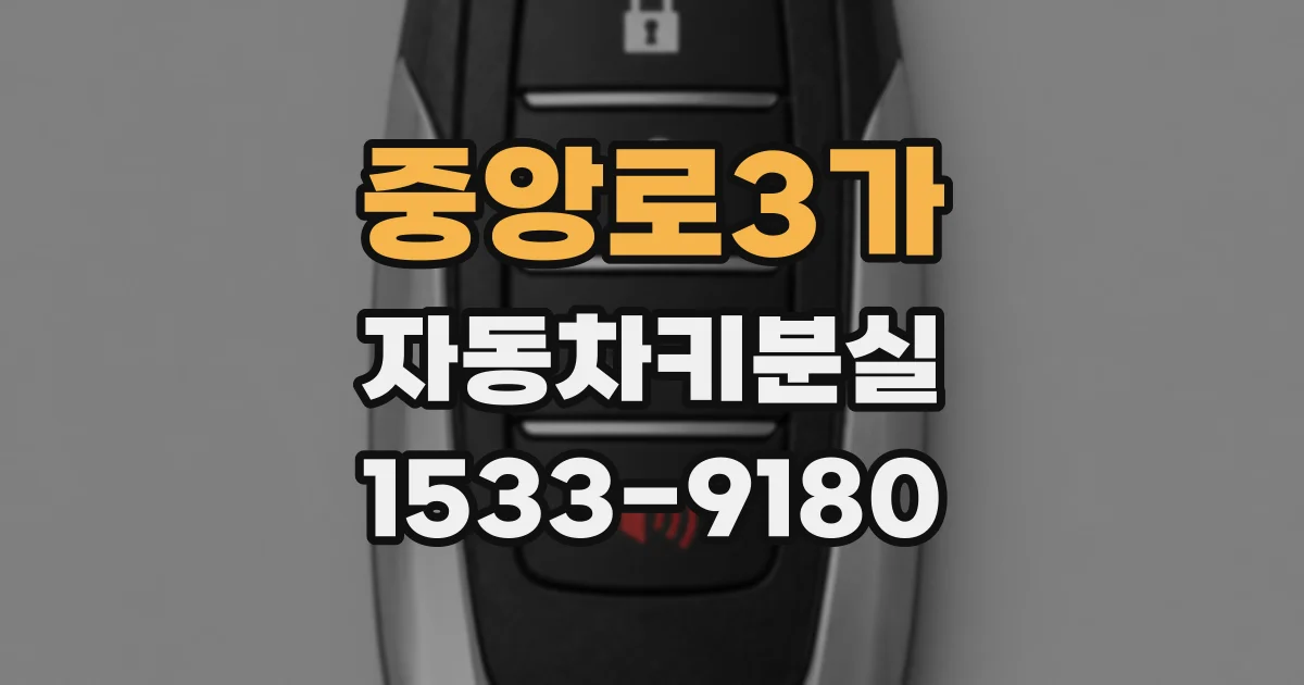 중앙로3가 자동차키분실