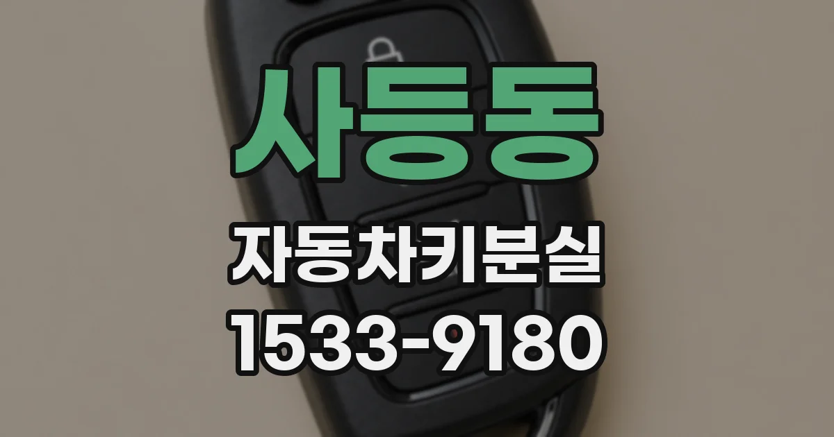 사등동 자동차키분실