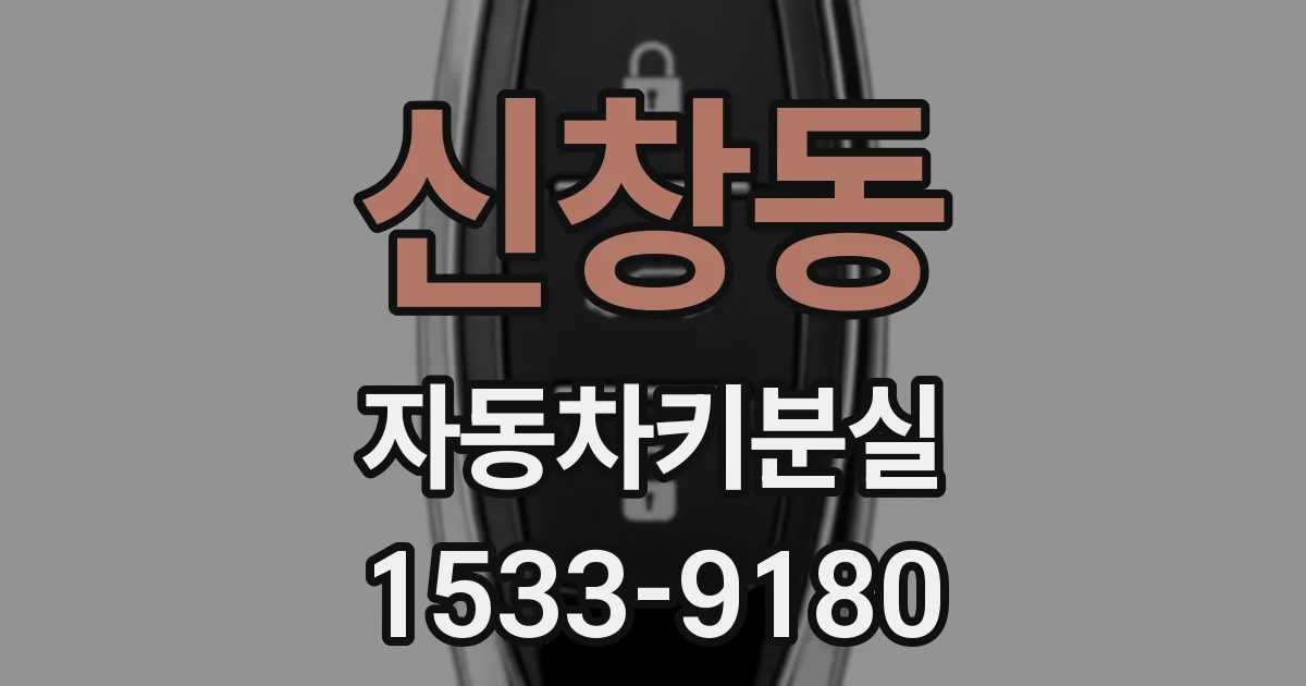 신창동 자동차키분실