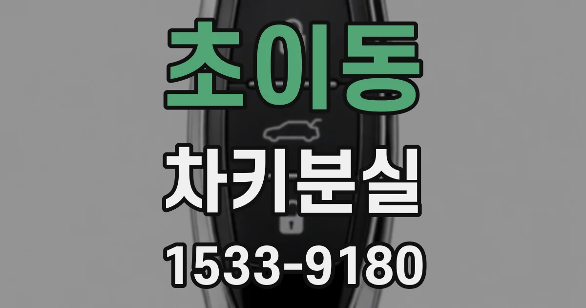 초이동 차키분실