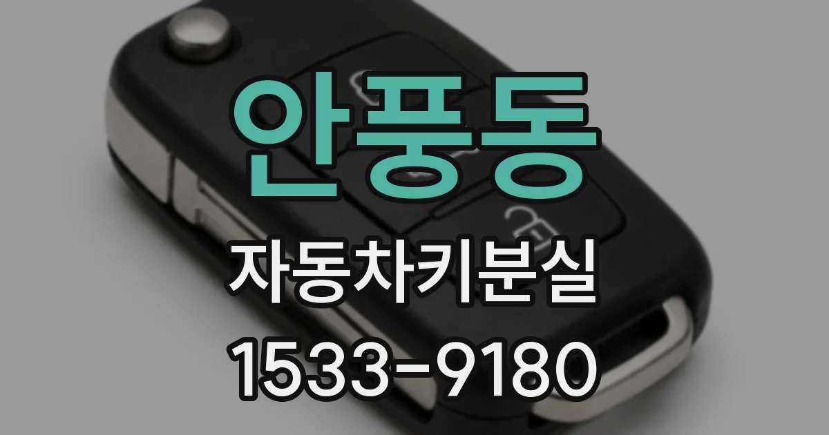 안풍동 자동차키분실