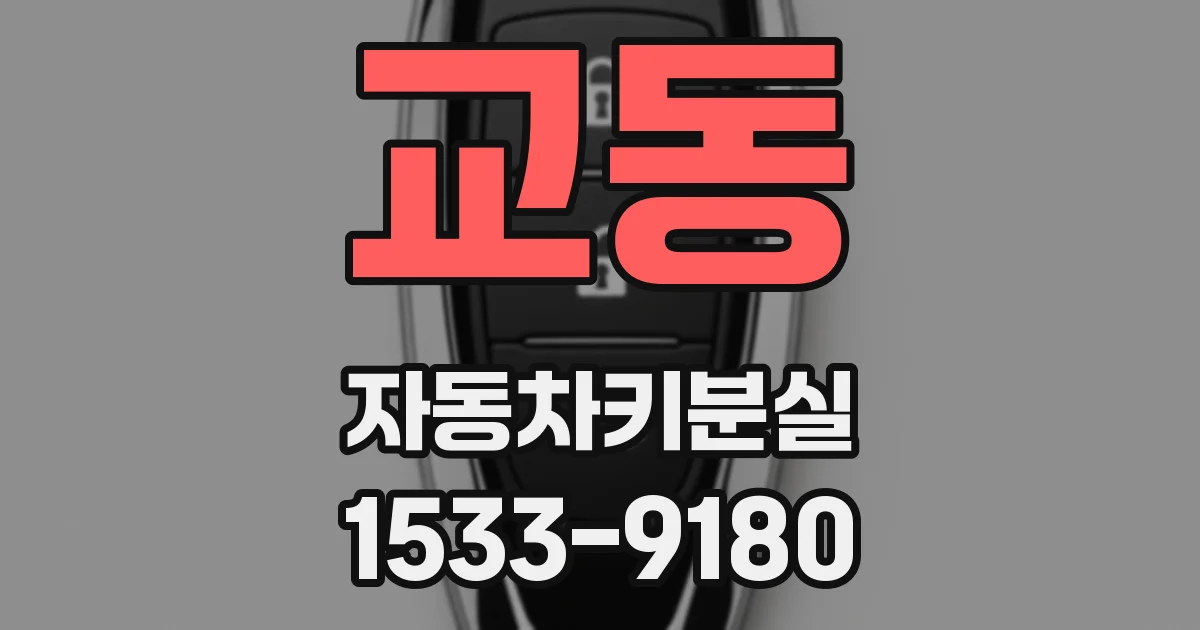 교동 자동차키분실