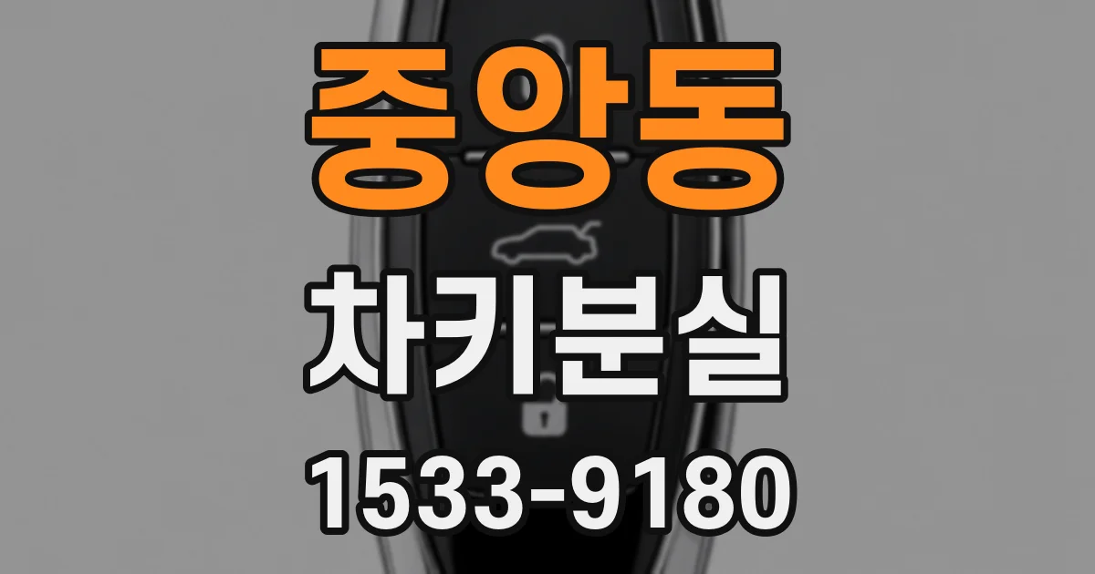 중앙동 차키분실