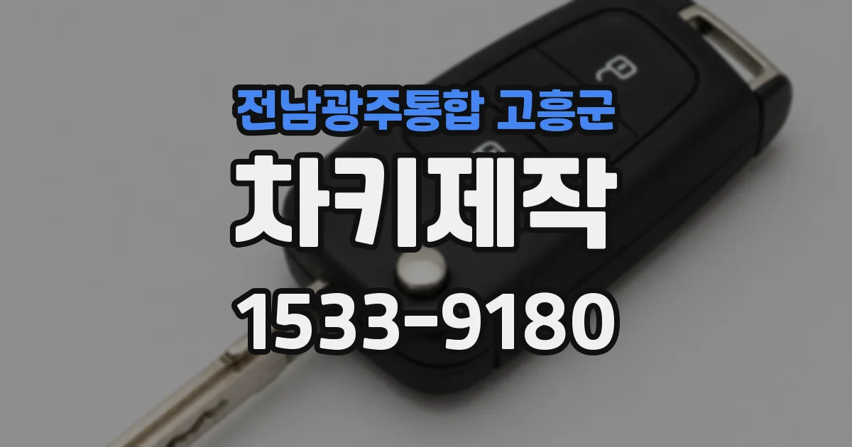 전남광주통합 고흥군 차키제작
