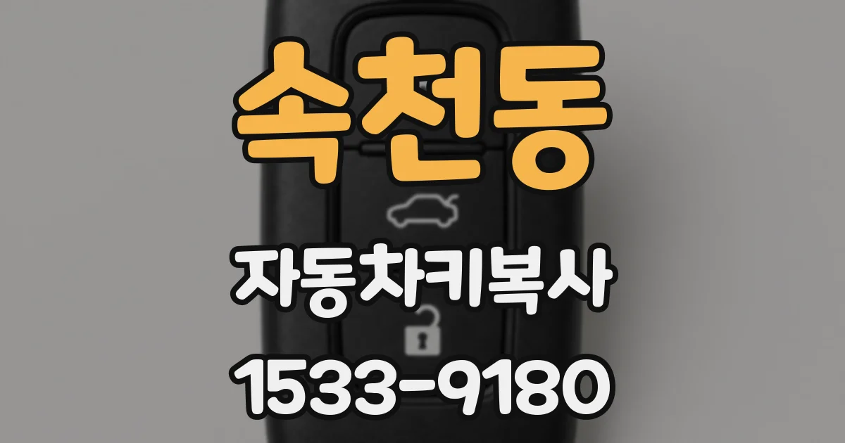 속천동 자동차키복사