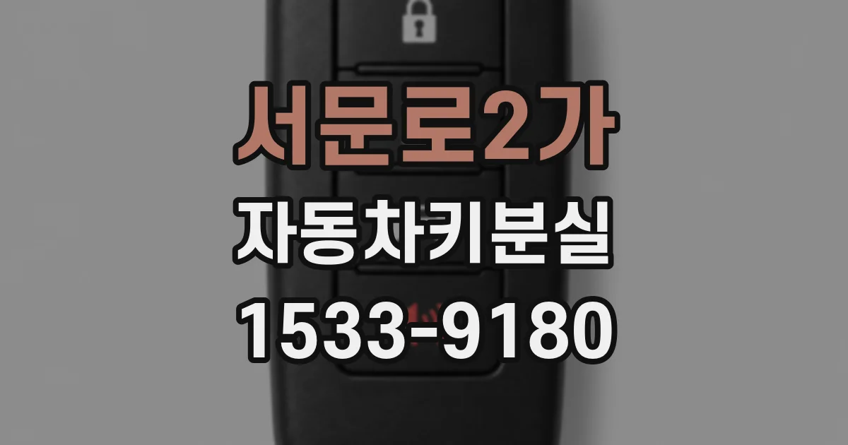 서문로2가 자동차키분실
