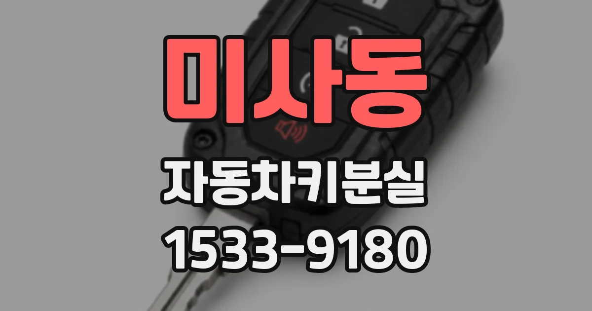 미사동 자동차키분실