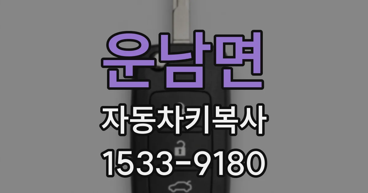 운남면 자동차키복사