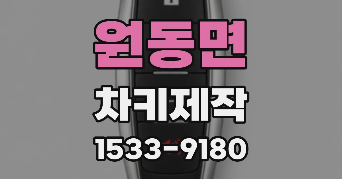 원동면 차키제작