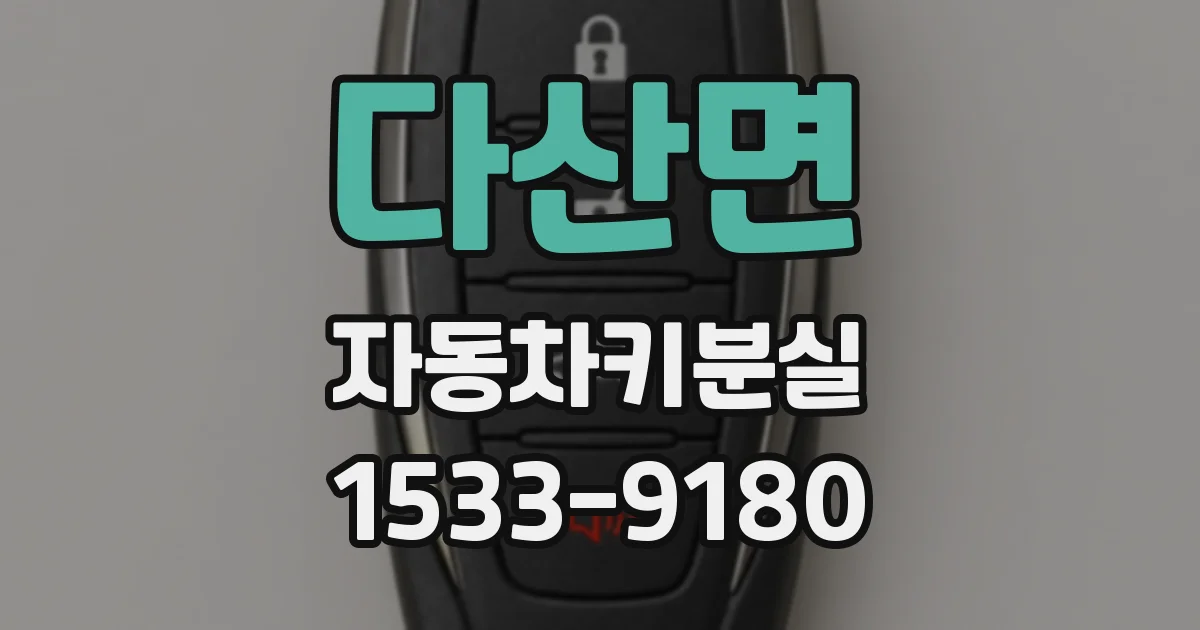 다산면 자동차키분실