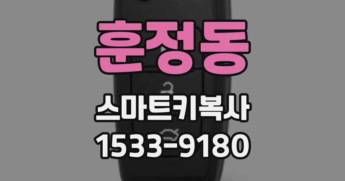 훈정동 스마트키복사