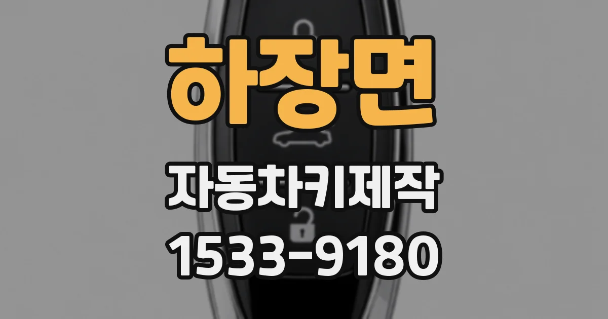 하장면 자동차키제작