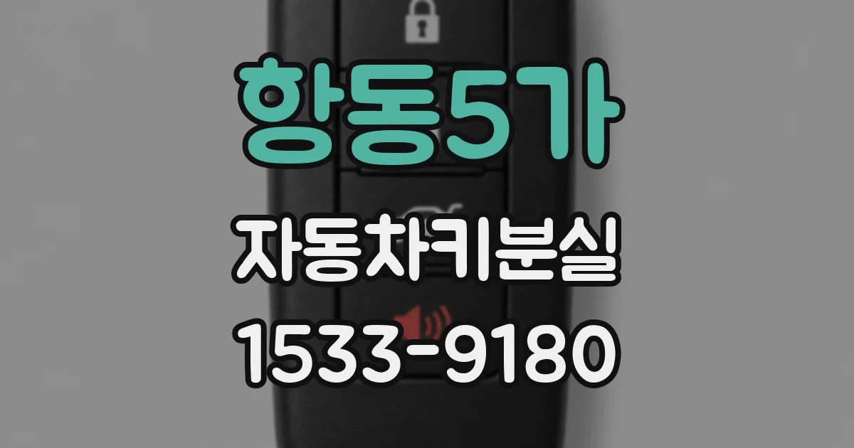 항동5가 자동차키분실