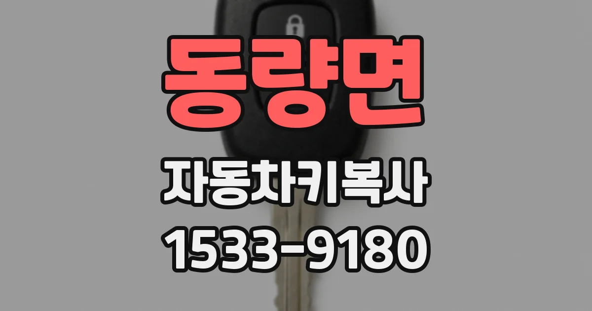 동량면 자동차키복사