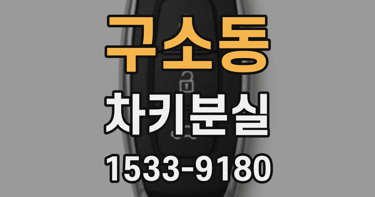 구소동 차키분실