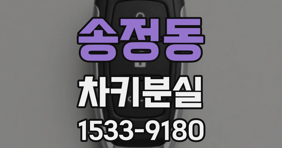 송정동 차키분실