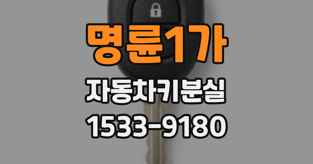 명륜1가 자동차키분실