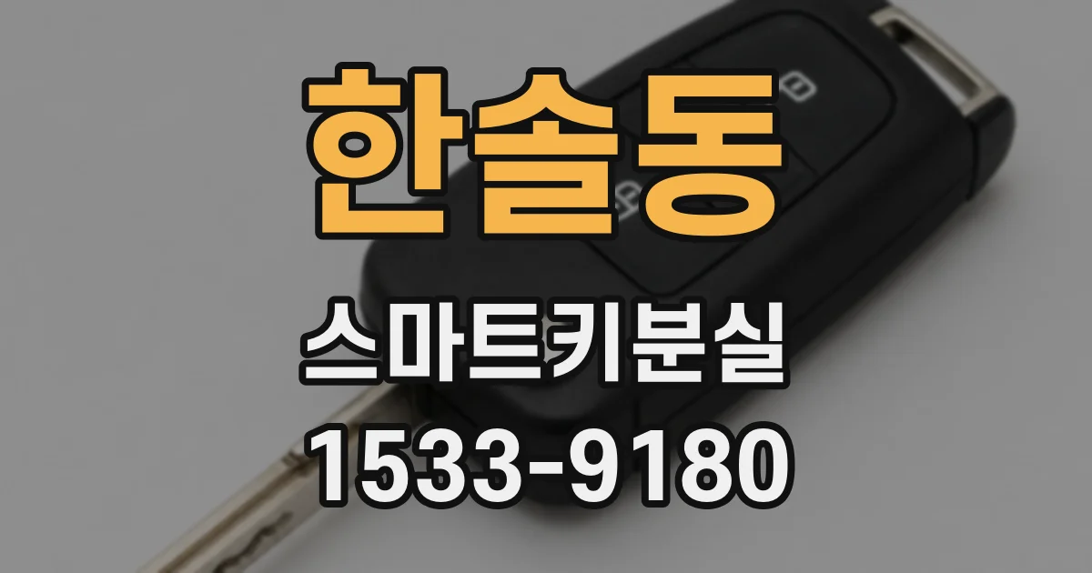 한솔동 스마트키분실