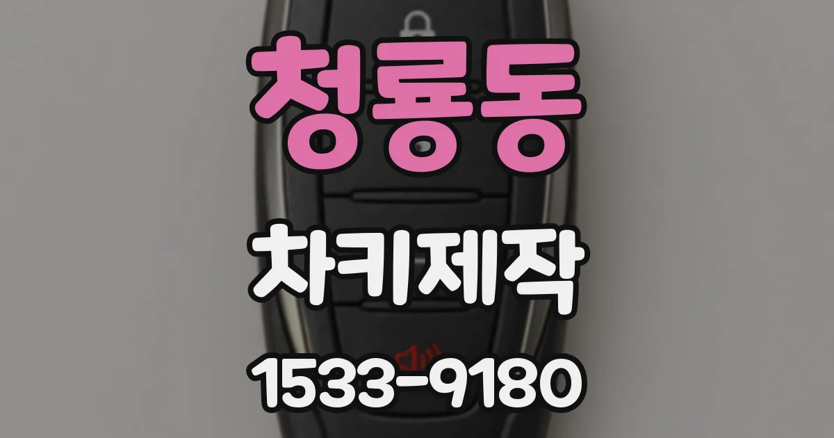 청룡동 차키제작
