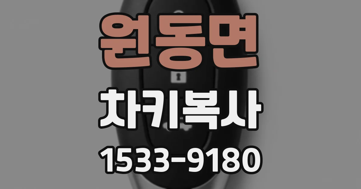 원동면 차키복사