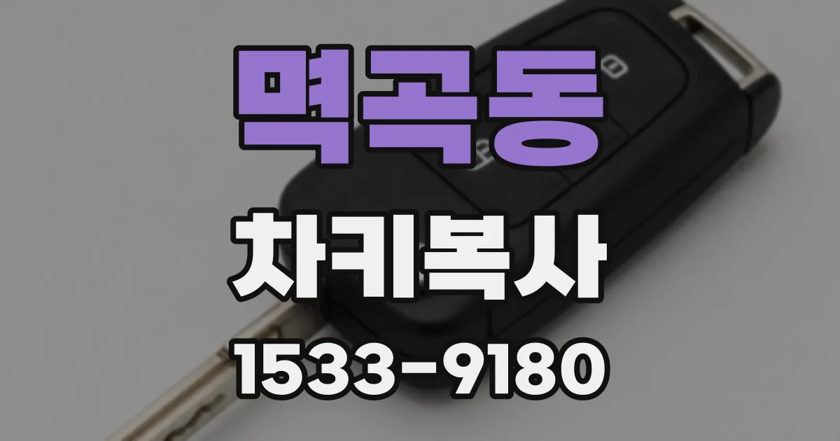 멱곡동 차키복사