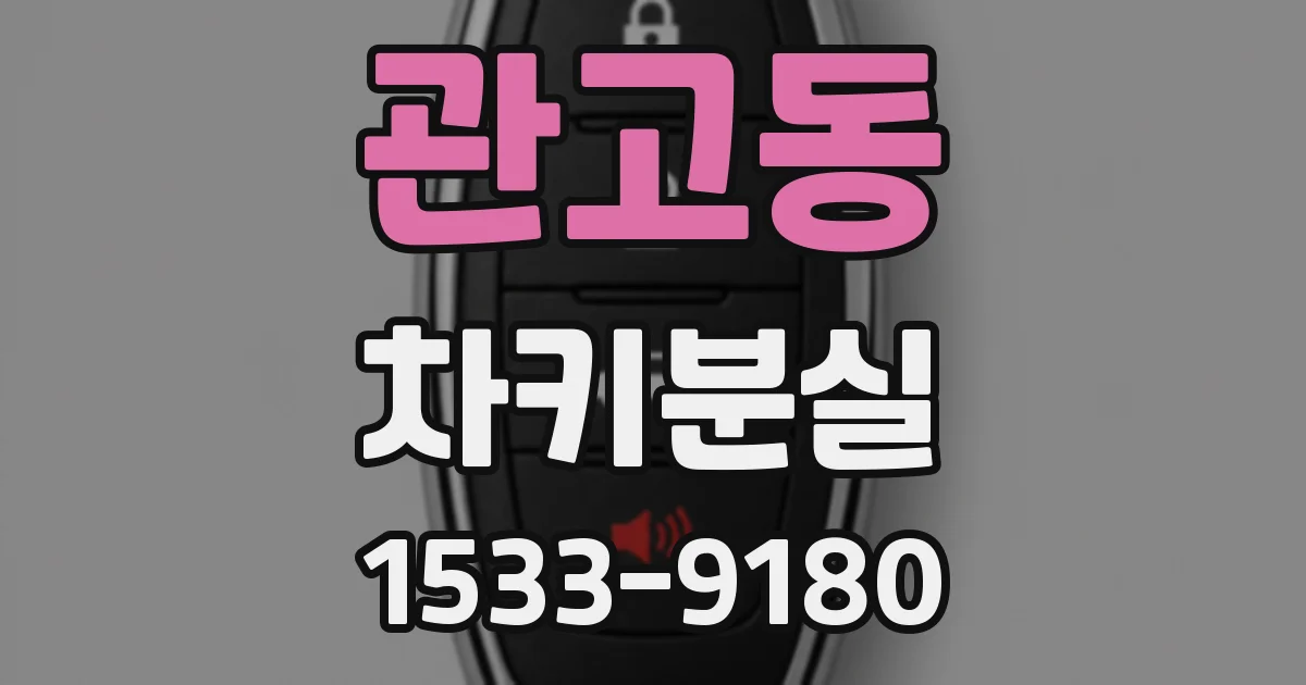 관고동 차키분실