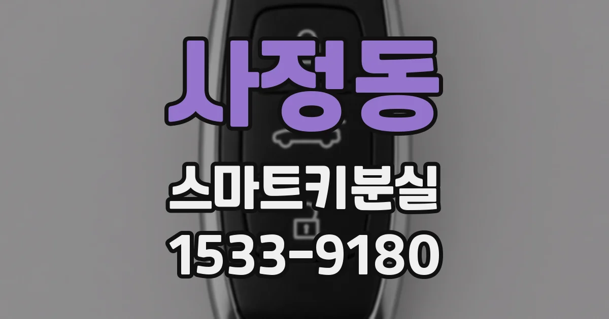 사정동 스마트키분실