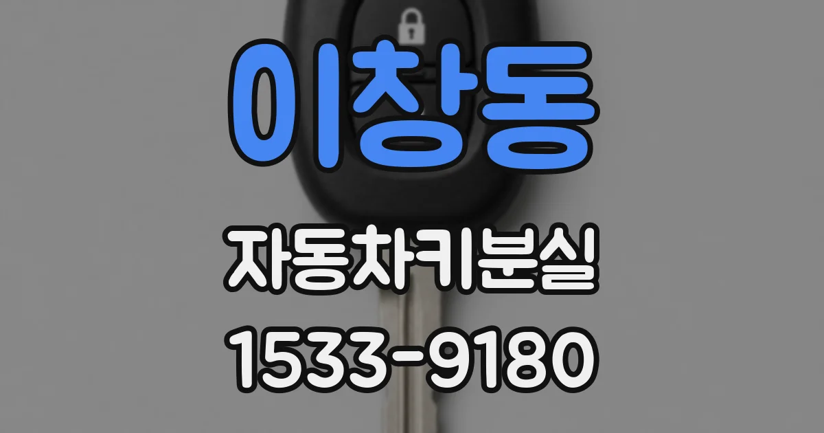 이창동 자동차키분실