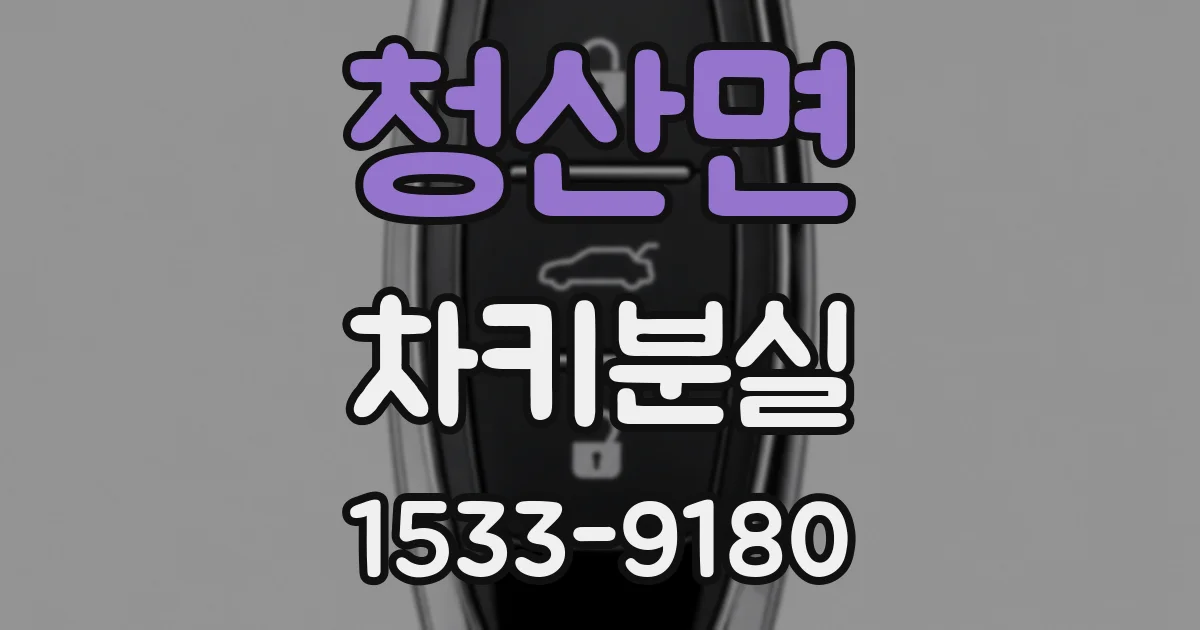 청산면 차키분실